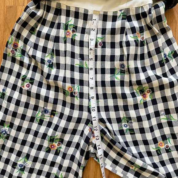 Vtg 80’s Black & White Floral Check Women’s One-Piece Romper by Allison-Che Sz 8 - Picture 10 of 11